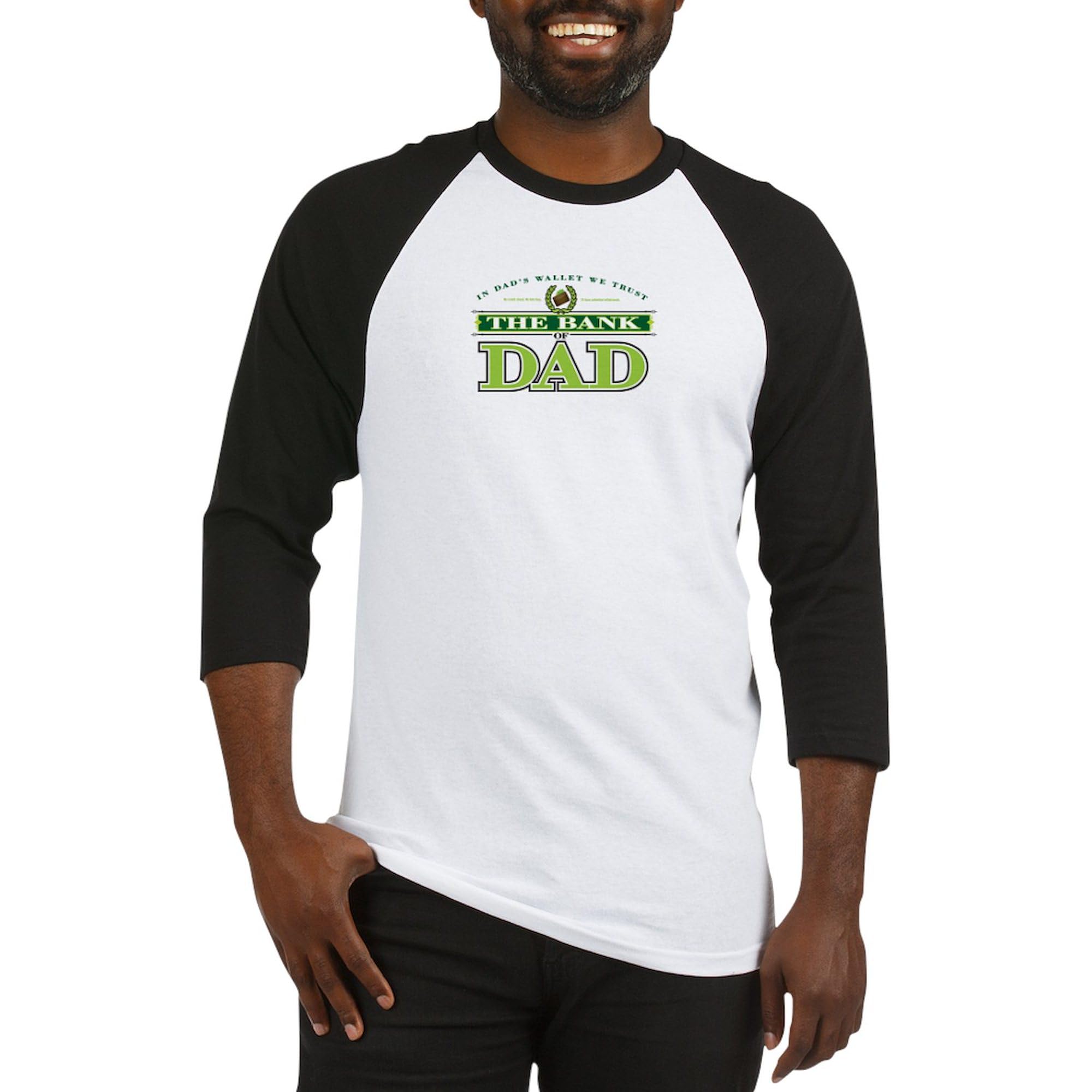 Bank of Dad Baseball Jersey for Men - Cotton 3/4 Raglan Sleeve Shirt | Father's Day Gift, Sports Fan Apparel, Casual Wear