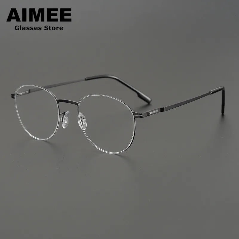 Aimee Women's Full Rim Oval Round Stainless Steel Eyeglasses Frame 12341 - Lightweight & Durable for Work, Reading, and Fashion Accessories