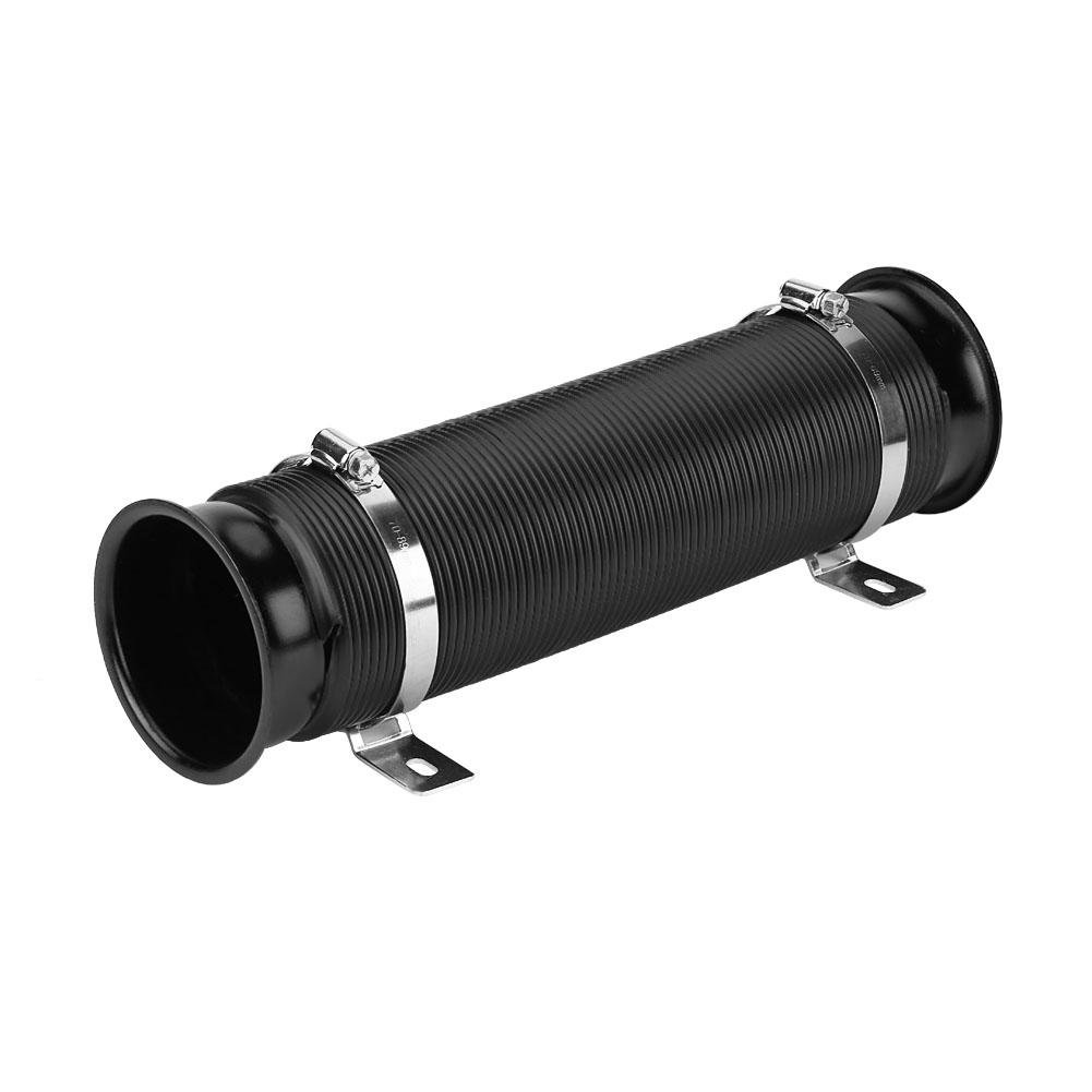 Universal 3 Inch (76mm) Black Auto Air Intake Pipe - Flexible Cold Air Intake Duct Hose Kit for Performance Cars & Trucks - Perfect for Engine Upgrades & Racing Applications