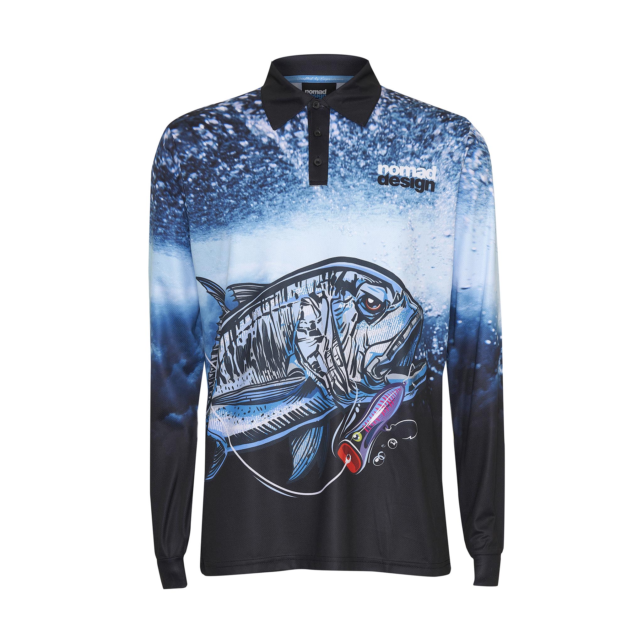 Tech Fishing Shirt with Collar - Quick Dry & UV Protection for Outdoor Fishing | Perfect for Saltwater & Freshwater Anglers