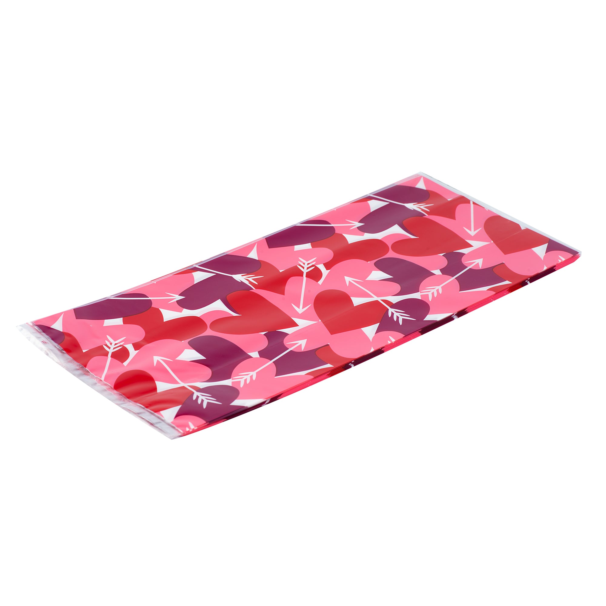 Large Heart-Shaped Plastic Candy Bags - Gusseted Design (5 x 3 x 11 Inches) - Bulk Pack of 4000 - Perfect for Candy Packaging, Party Favors & Retail Display