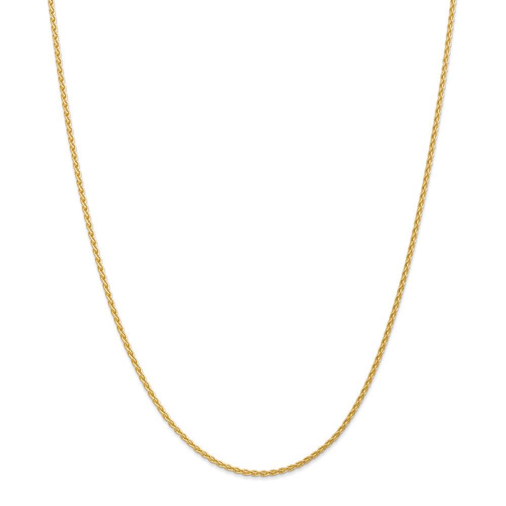 14k Yellow Gold Parisian Wheat Chain Necklace for Women
