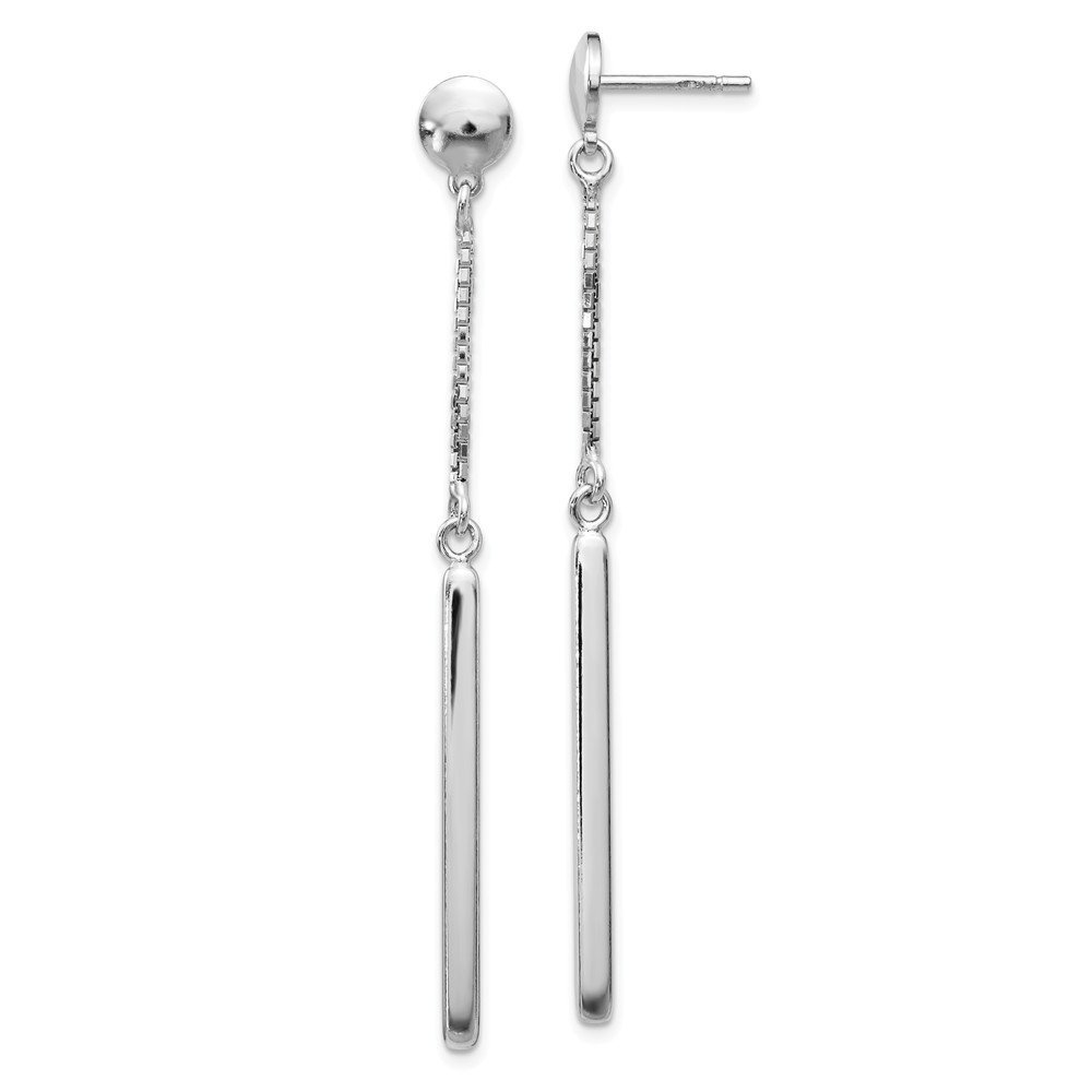 925 Sterling Silver Stud Earrings for Women - 56mm x 1mm Dangle Earrings with Post Backs | Perfect for Parties, Weddings & Everyday Wear