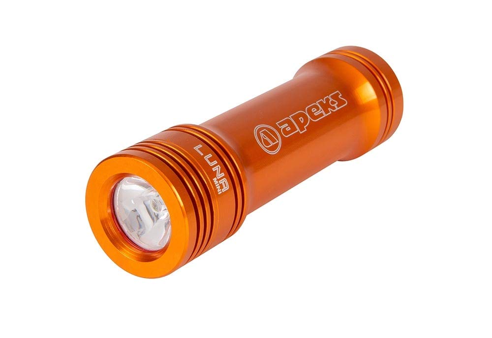 Apeks Luna Mini Dive Light - Compact & Bright Underwater Flashlight for Scuba Diving, Snorkeling, Night Swimming & Cave Exploration