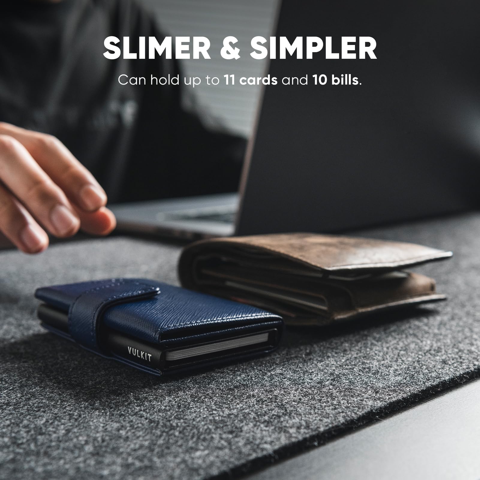 Slim RFID Blocking Wallet for Men - Leather Card Holder for Travel & Daily Use