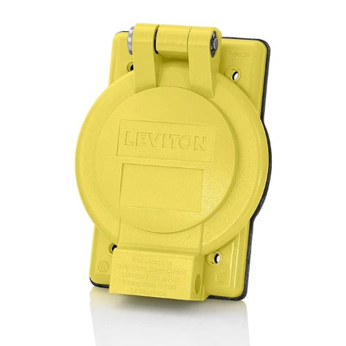 Leviton 1 Gang Weatherproof Outdoor Receptacle Cover - Gray Electrical Outlet Box Protector for Patio, Garden & Garage Use