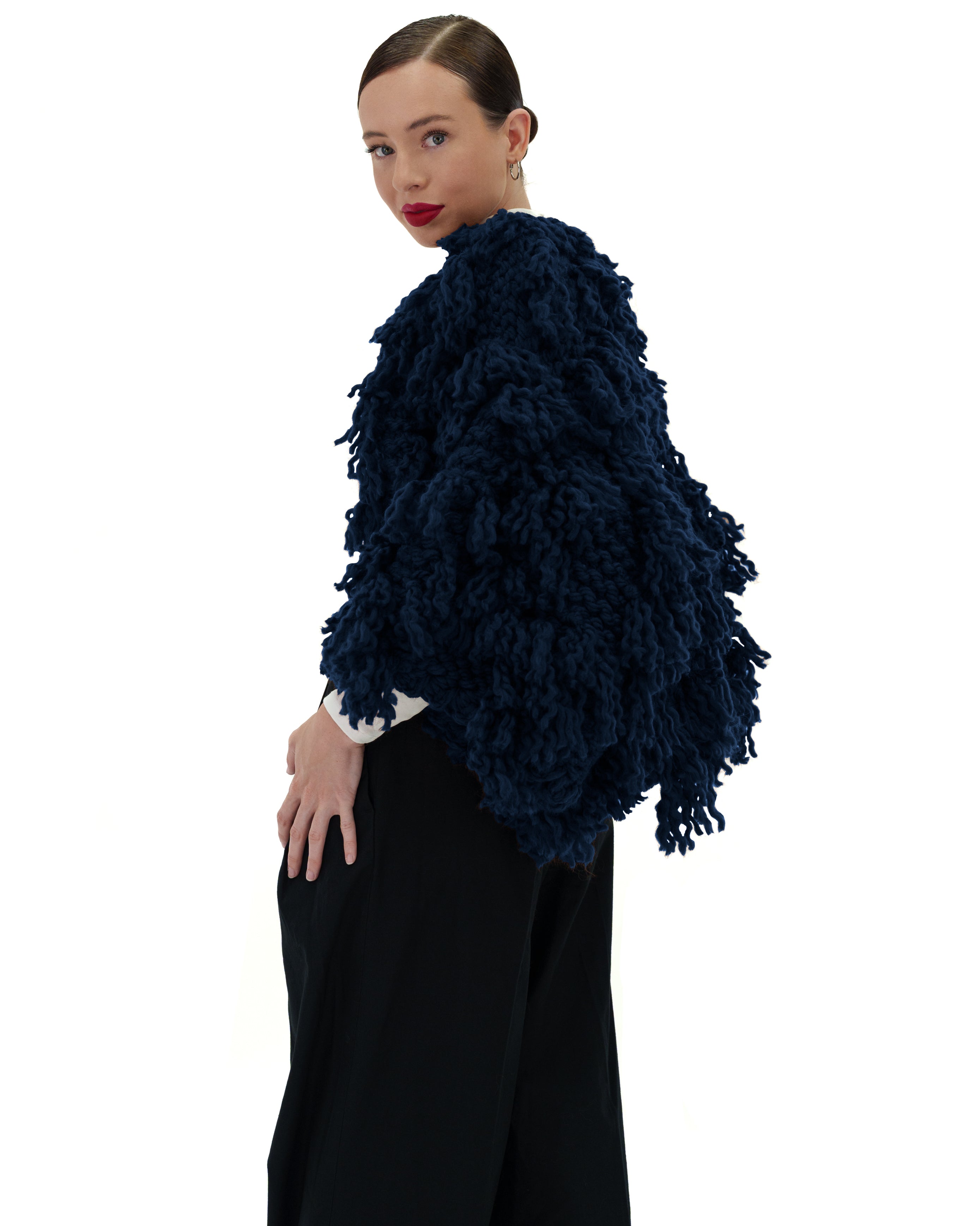 Women's Soft Fur-Like Cardigan - Cozy Winter Knit Sweater for Casual Wear, Office & Lounge