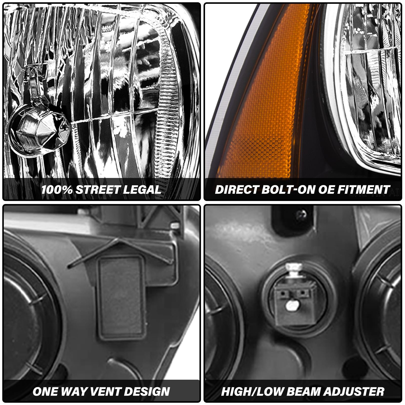 BRYGHT Headlight Assembly for 2011-2014 Dodge Charger - Driver & Passenger Side Replacement - High Performance LED Headlights for Night Driving & Enhanced Visibility