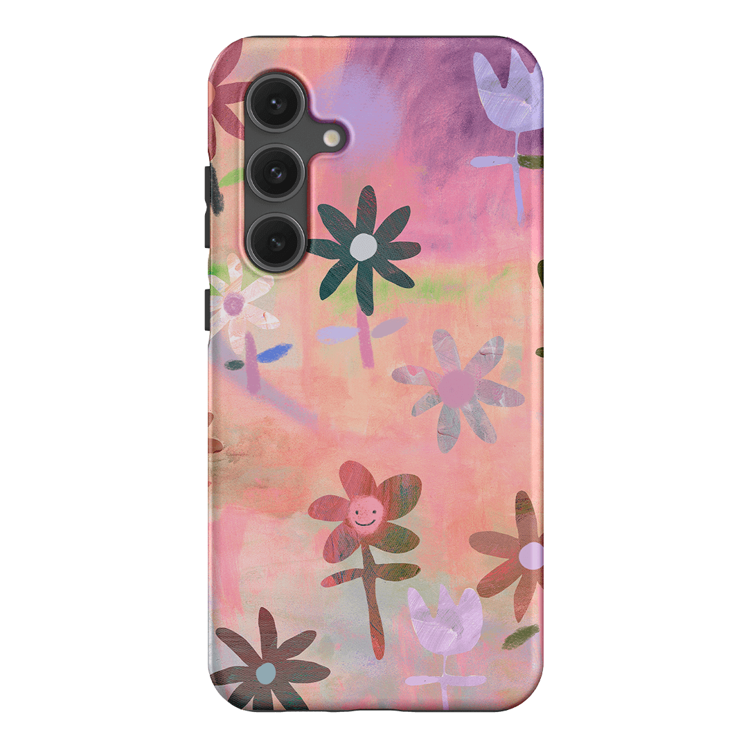 Premium Lazy Daisy Floral Phone Case - Shockproof & Slim Design for iPhone 15/14/13/12/Pro/Max - Perfect for Everyday Use, Travel & Outdoor Activities