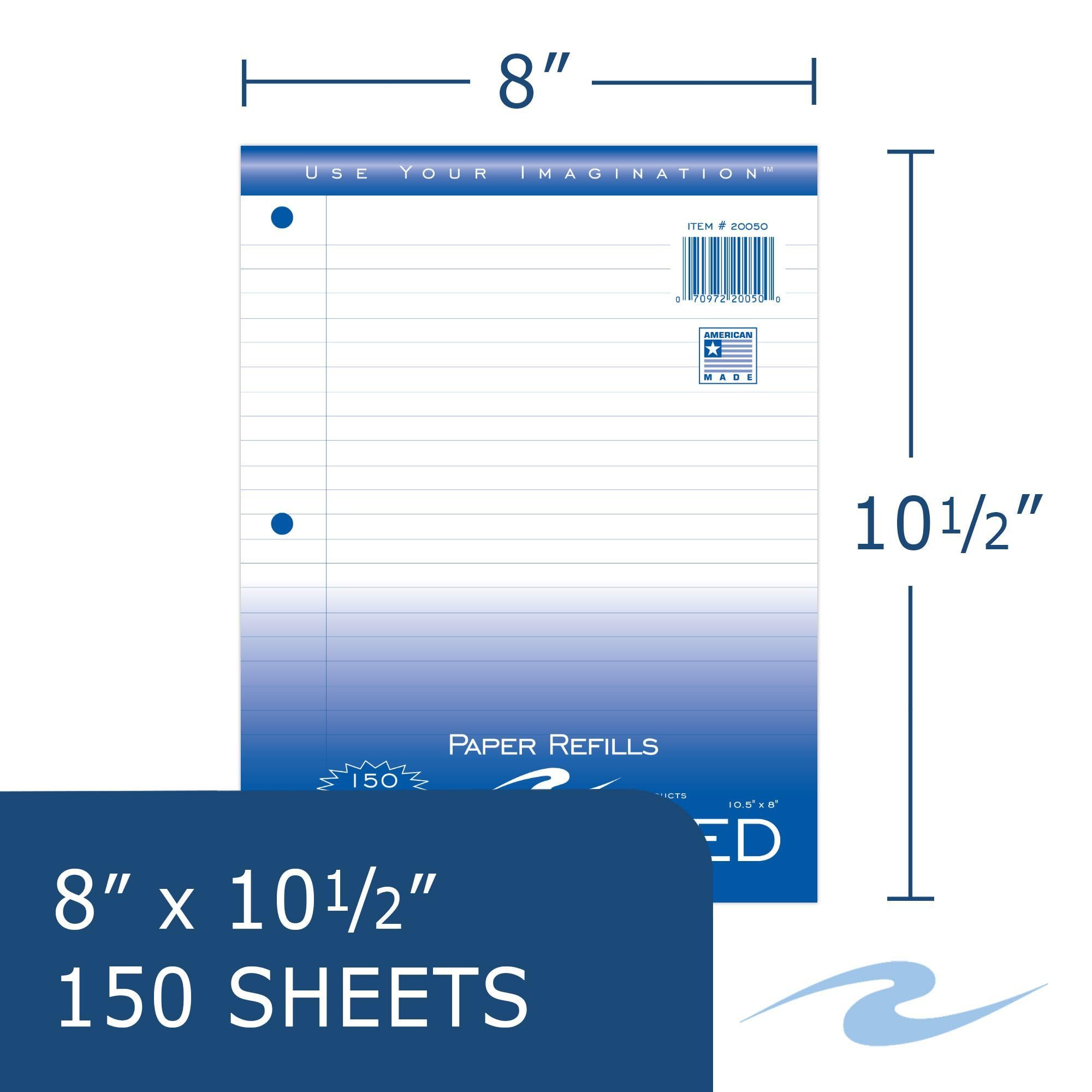 Roaring Spring Wide Ruled Loose Leaf Paper - 150 Sheets per Pack, 8