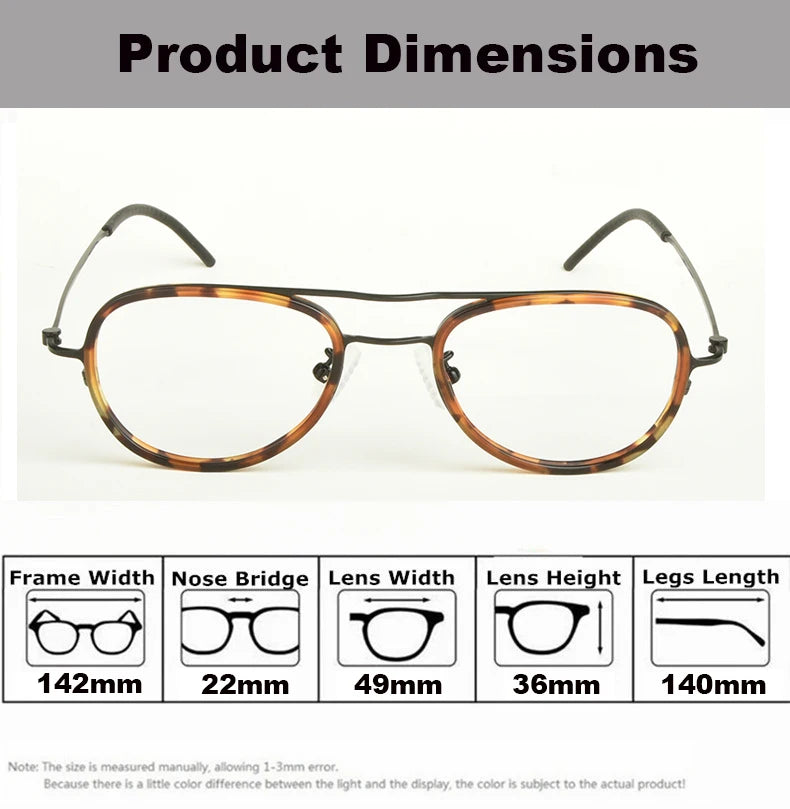 Stylish Aimee Unisex Full Rim Oval Double Bridge Titanium Acetate Eyeglasses Frame 14508 - Lightweight & Durable for Work, Reading & Everyday Fashion