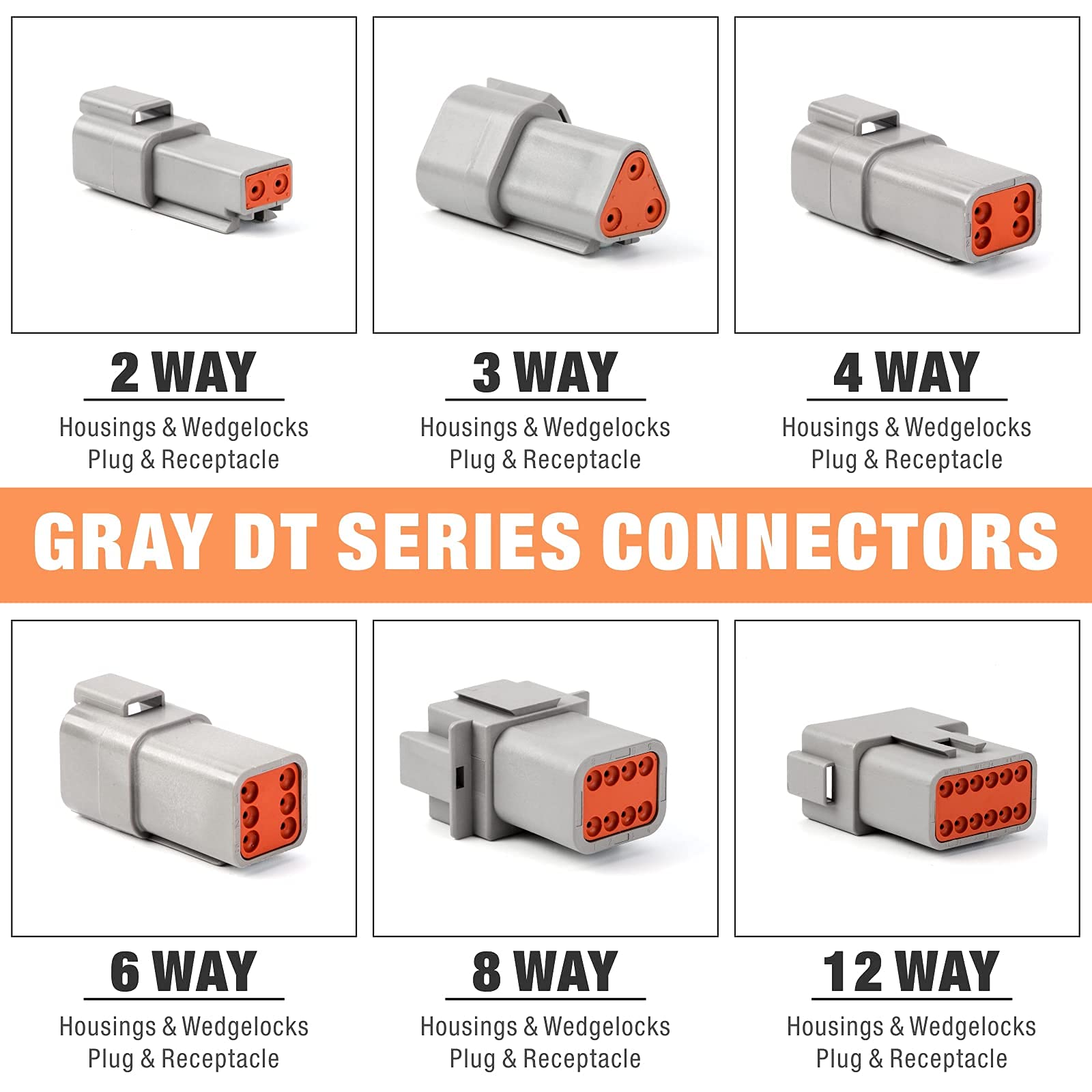 Professional iCrimp Deutsch DT/DTP Series Crimping Tool Kit with Connectors - Perfect for Automotive, Marine, and Industrial Electrical Wiring Applications