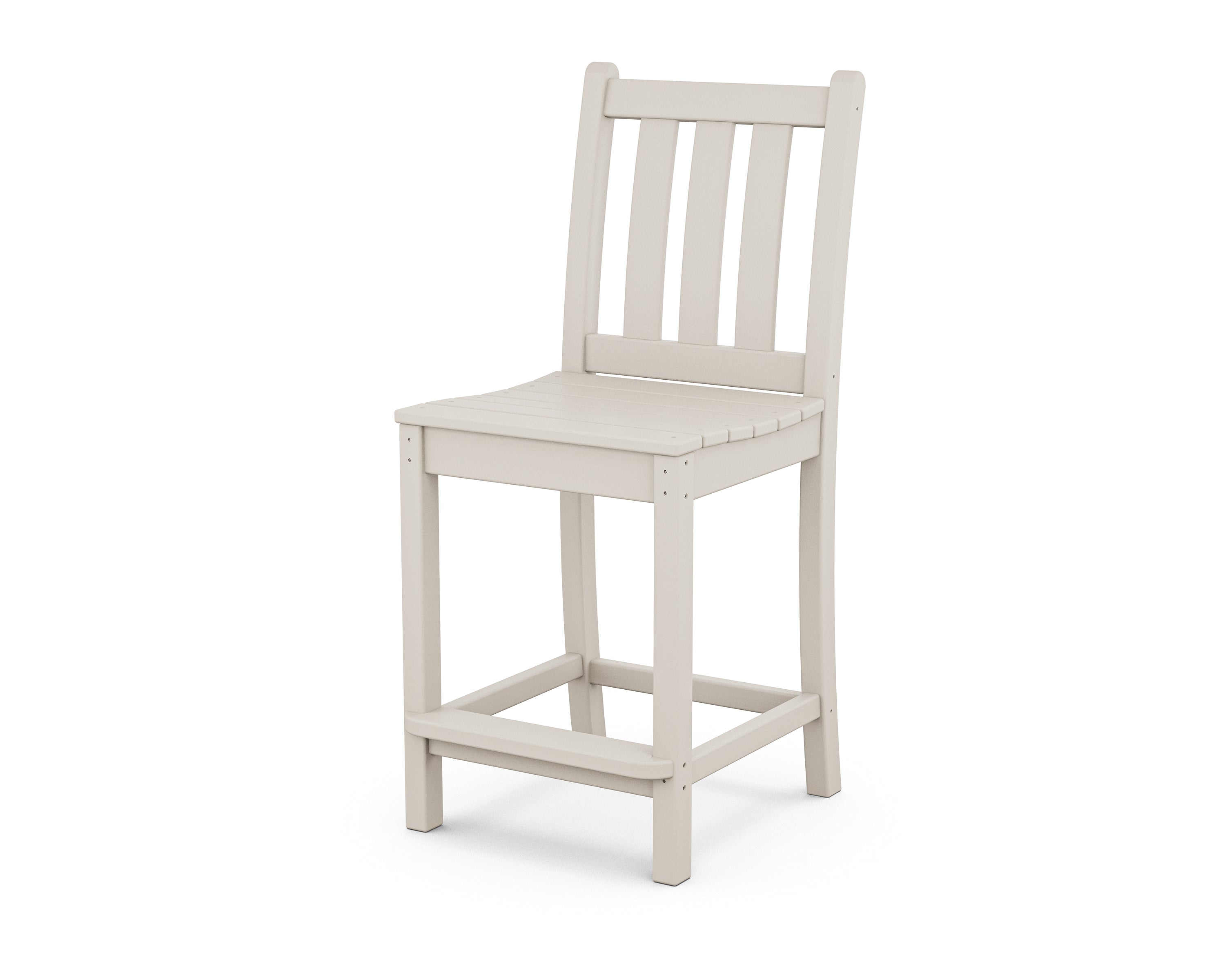 POLYWOOD Traditional Garden Counter Side Chair - Durable Outdoor Dining Chair for Patio, Deck, and Poolside - Perfect for BBQs, Picnics, and Relaxing Outdoors