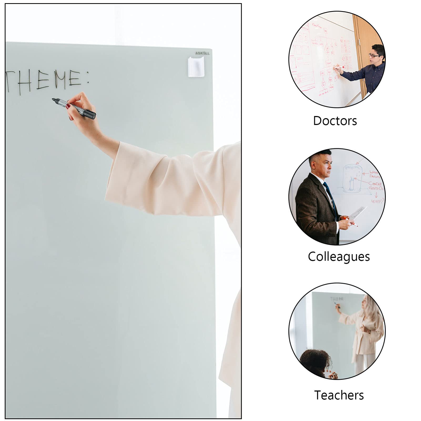 100Pcs Self-Adhesive Whiteboard Pen Clips & Holders - Strong Magnetic Fridge Organizer for Bulletin Boards, Erase Boards, Walls - Perfect for Office, Classroom, Home Organization (White)
