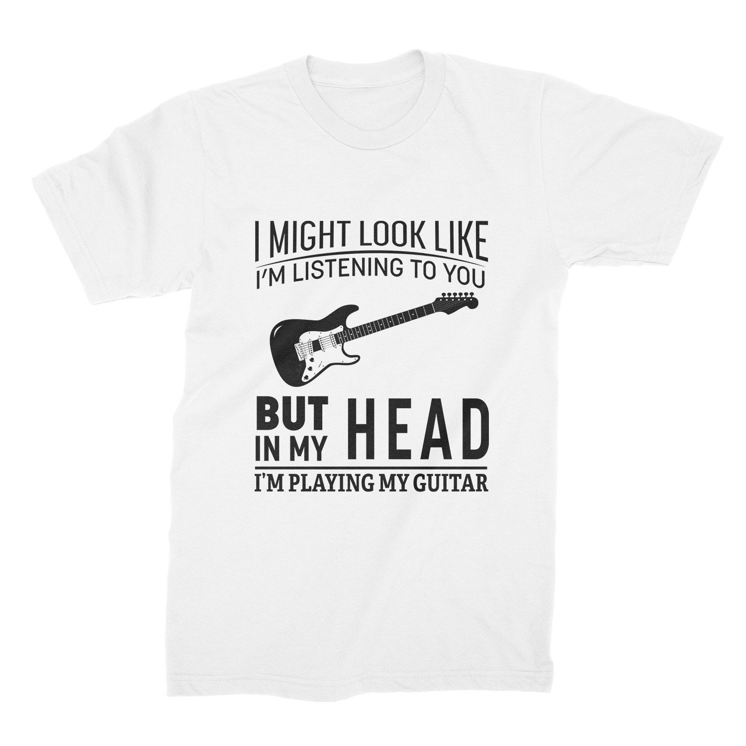 Funny Guitar T-Shirt for Musicians - 'I'm Playing My Guitar' Graphic Tee for Guitarist Dad, Boyfriend & Music Lovers | Perfect Gift for Concerts, Jam Sessions & Music Events