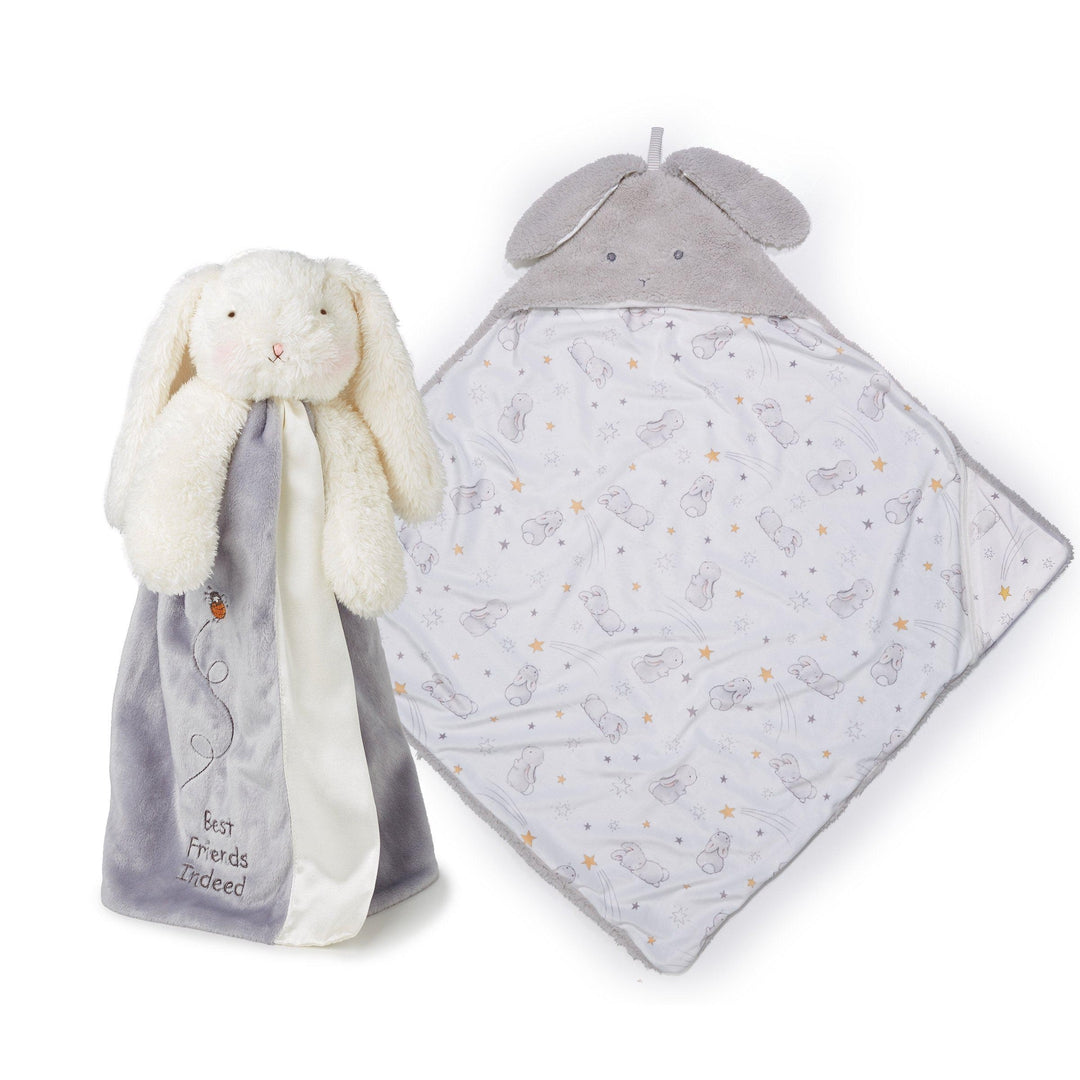 Bloom Hooded Blanket and Plush Buddy Gift Set - Cozy Wearable Blanket with Hood for Adults & Kids - Perfect for Lounging, Movie Nights, and Gifts