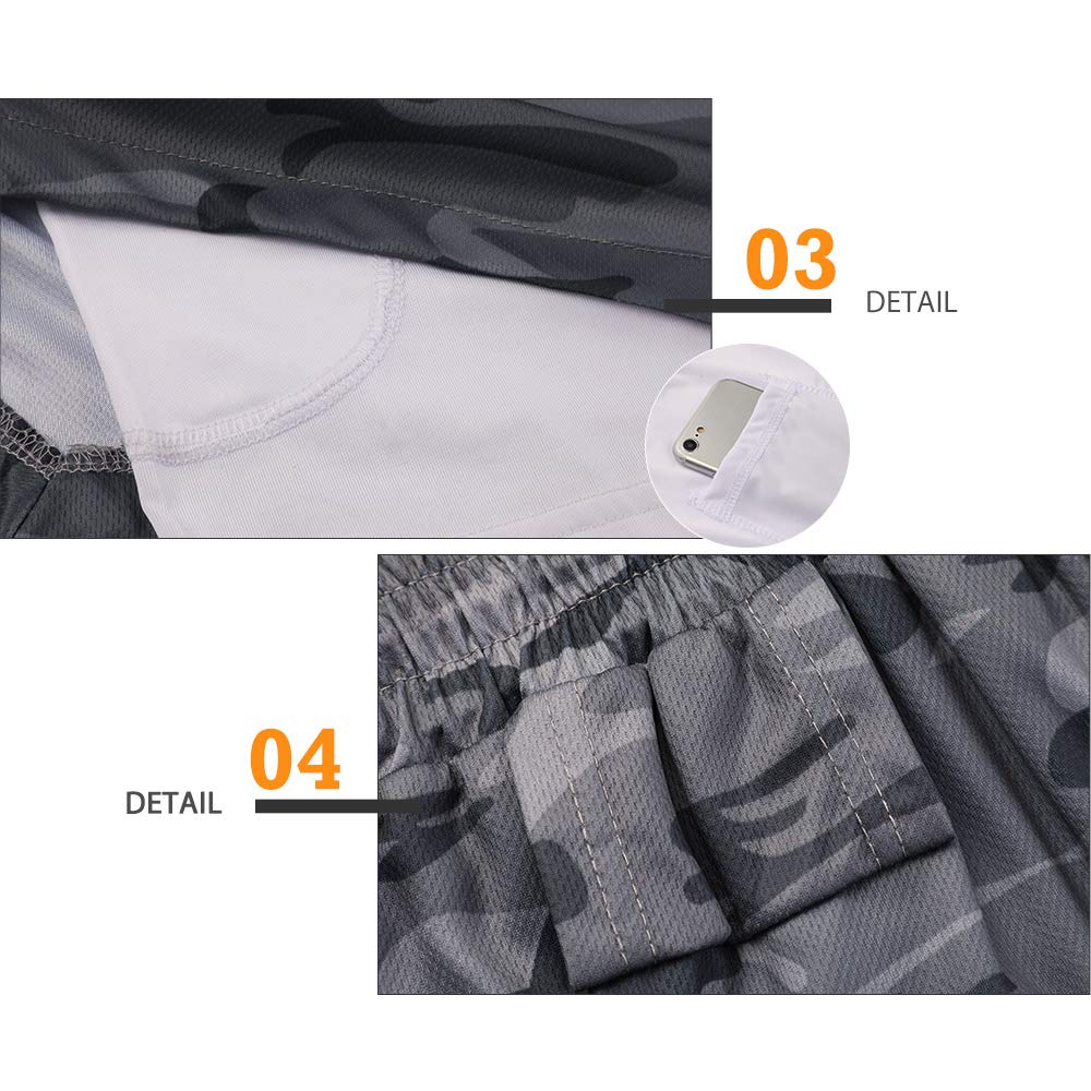 Surenow Men's Running Shorts - 2-in-1 Workout Shorts with Liner, 7-Inch Gym & Yoga Shorts for Men - Perfect for Running, Training, Outdoor Sports & Active Lifestyle
