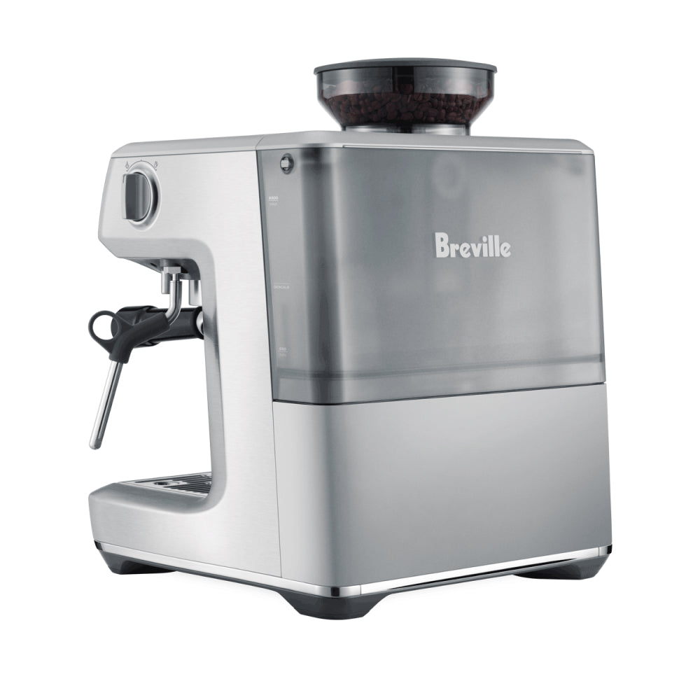 Breville BES876BSS The Barista Express Impress Espresso Machine - Semi-Automatic Coffee Maker with Built-in Grinder, Perfect for Home Baristas & Coffee Lovers - Ideal for Espresso, Latte, Cappuccino Making at Home