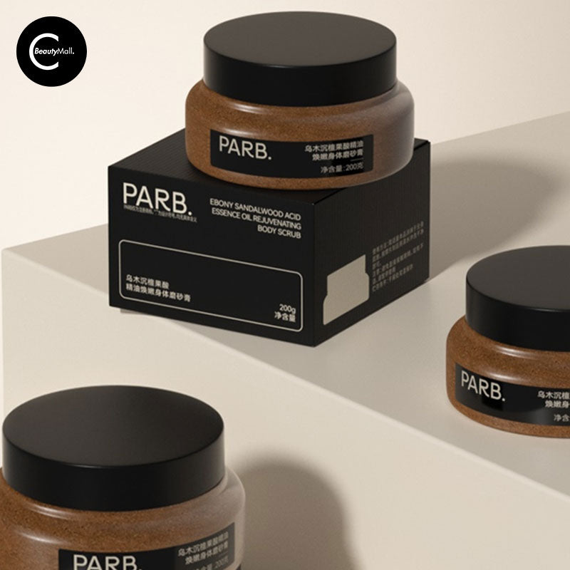 PARB Oud & Sandalwood AHA Body Scrub - Exfoliating & Moisturizing for Smooth Skin - Perfect for Spa Day & Self-Care Routine