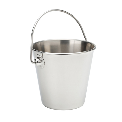 11 Oz Stainless Steel Mini Pail with Handle - Bulk 48/Case Tableware for Picnics, Camping & Outdoor Dining | Durable Restaurant & Party Serving Solution