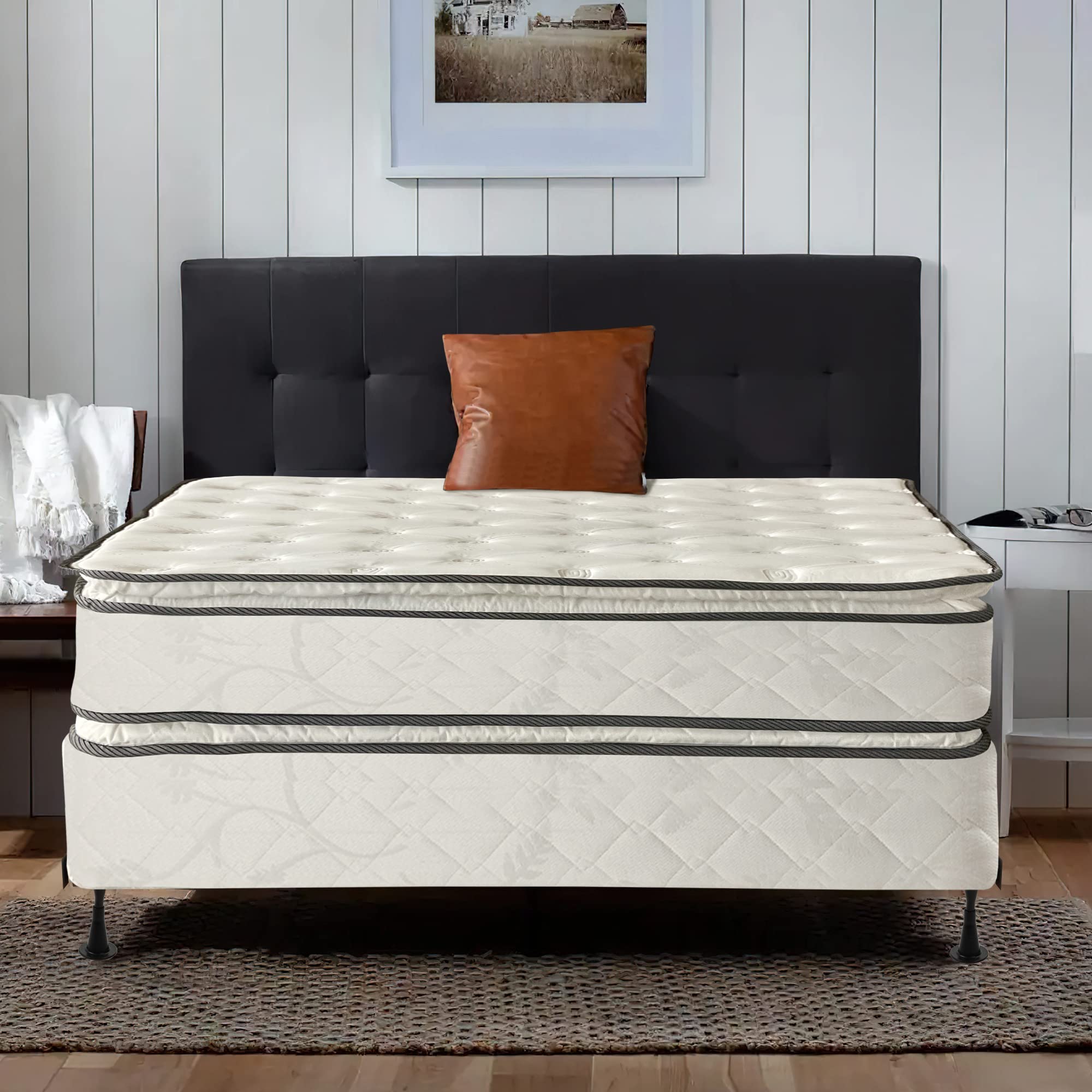 Greaton 12-Inch Medium Plush Double-Sided Pillowtop Innerspring Mattress with 8