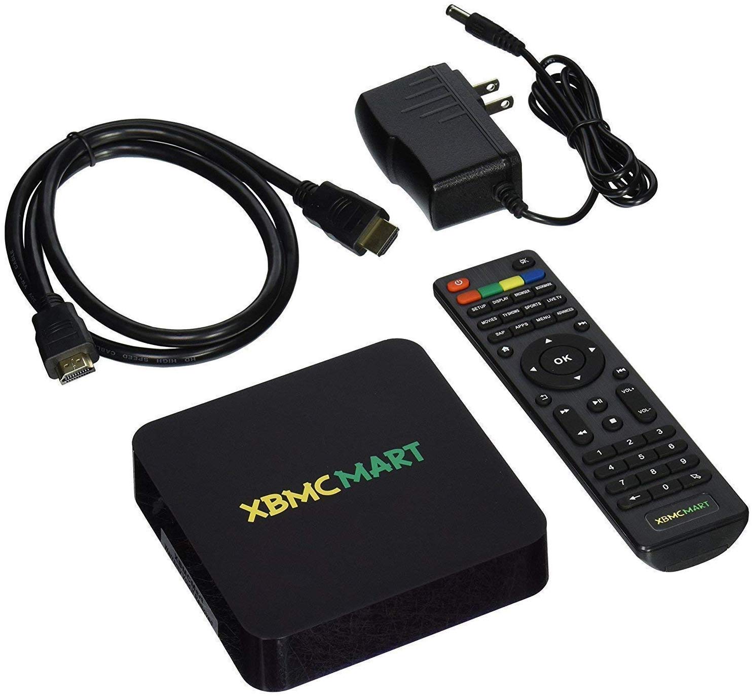 Smart XBMCMart Android TV Box Player - Quad Core 64-bit 4K Streaming Media Player with HDR Support | Perfect for Home Theater, Netflix, Hulu & Gaming Entertainment