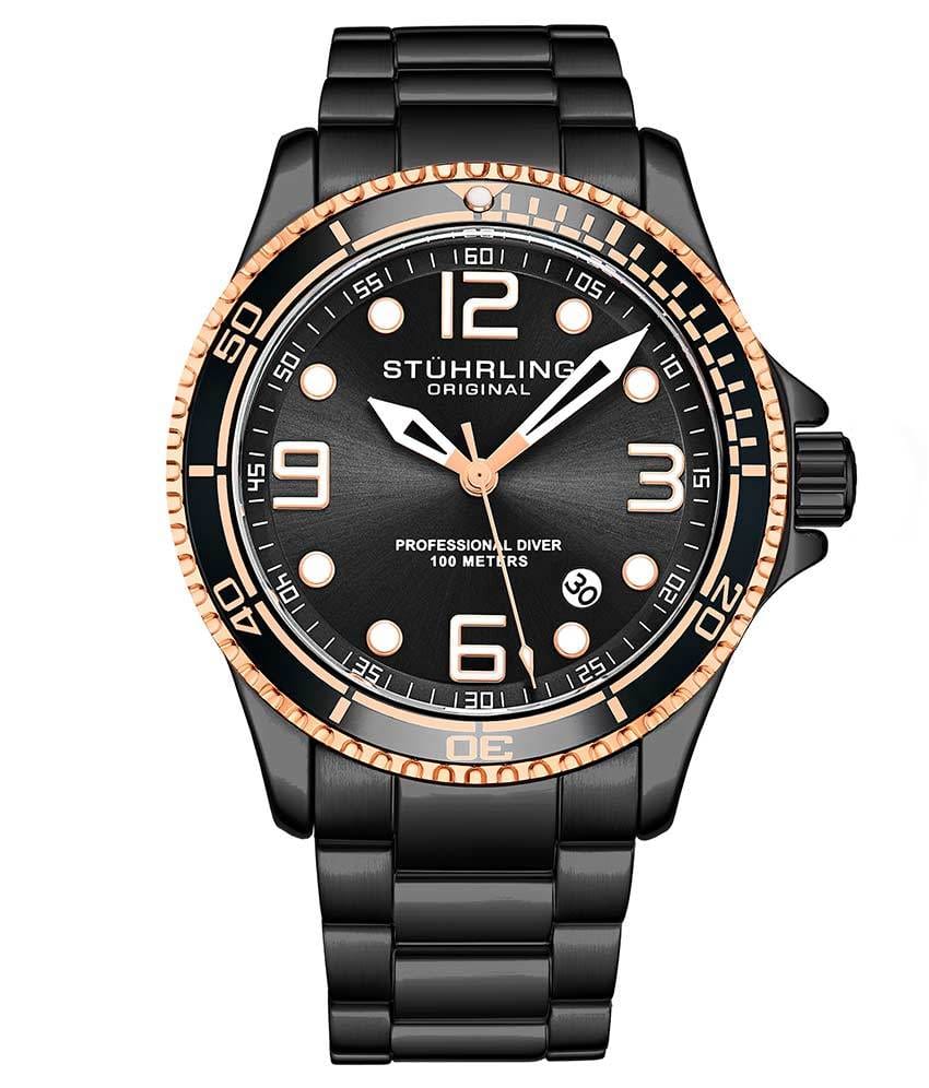 3930 Quartz 43mm Diver Watch - Waterproof Stainless Steel Sports Watch for Men - Perfect for Swimming, Diving & Outdoor Adventures