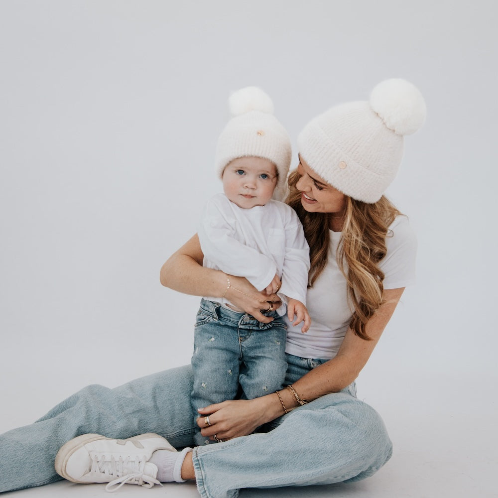 Little Darling Fuzzy Beanie - Soft Winter Hat for Women & Girls - Cozy Knit Beanie for Cold Weather, Outdoor Activities & Casual Style