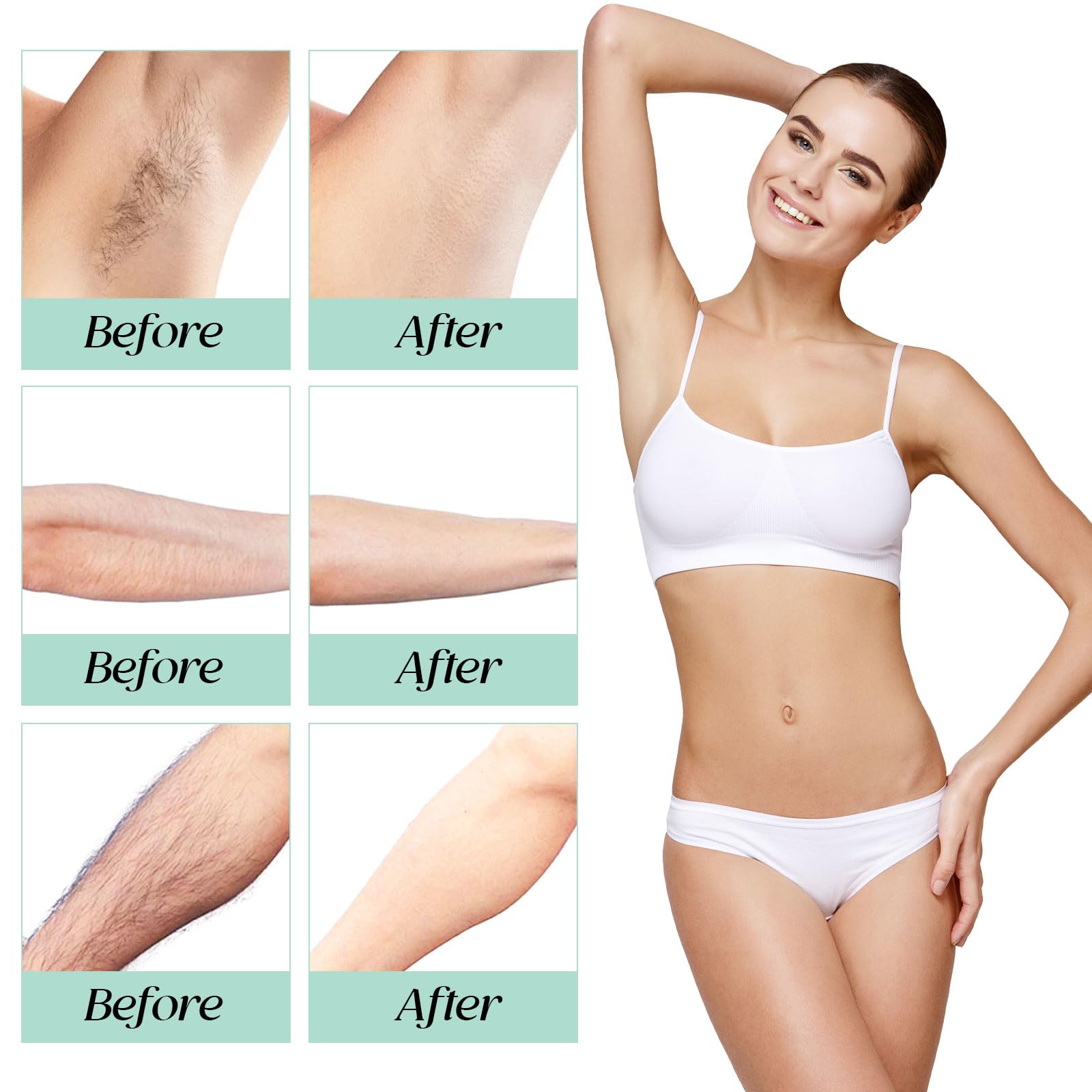 Best Hair Removal Cream with Collagen - Intimate & Private Area Hair Remover + Anti-Aging Face Moisturizer - Daily Hydrating Cream for All Skin Types - Perfect for Sensitive Skin & Bikini Line Care