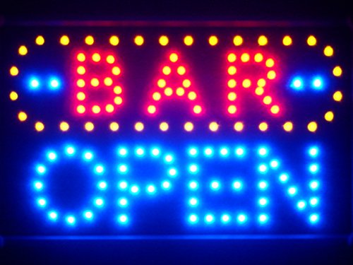 LED Neon Sign for Bar - Open Sign with Whiteboard, Customizable LED Light Sign for Business, Cafe, Restaurant & Home Decor