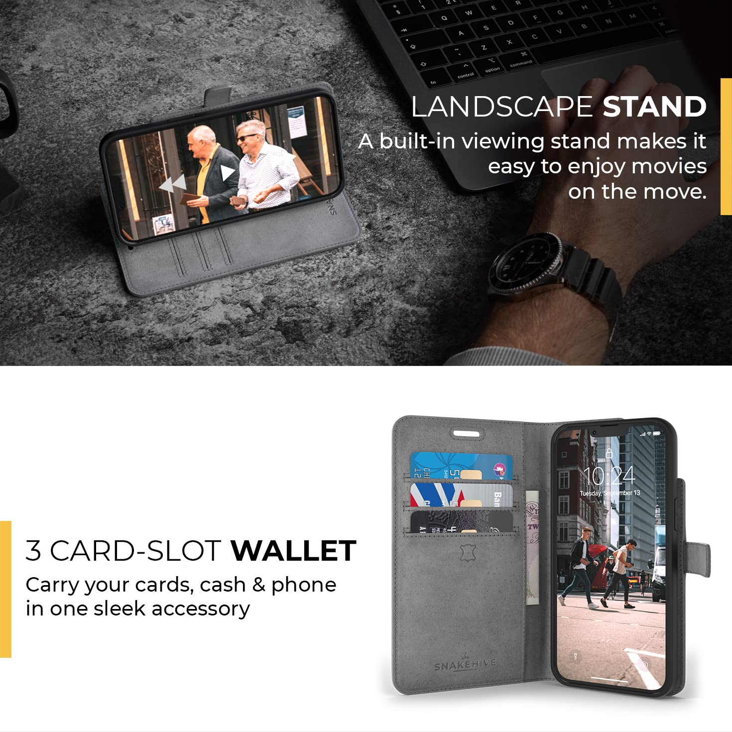 Premium Genuine Leather iPhone 13 Pro Max Wallet Case with Card Holder & Stand - Flip Folio Cover for iPhone 13 Pro Max (Teal) | Perfect for Business, Travel & Everyday Protection