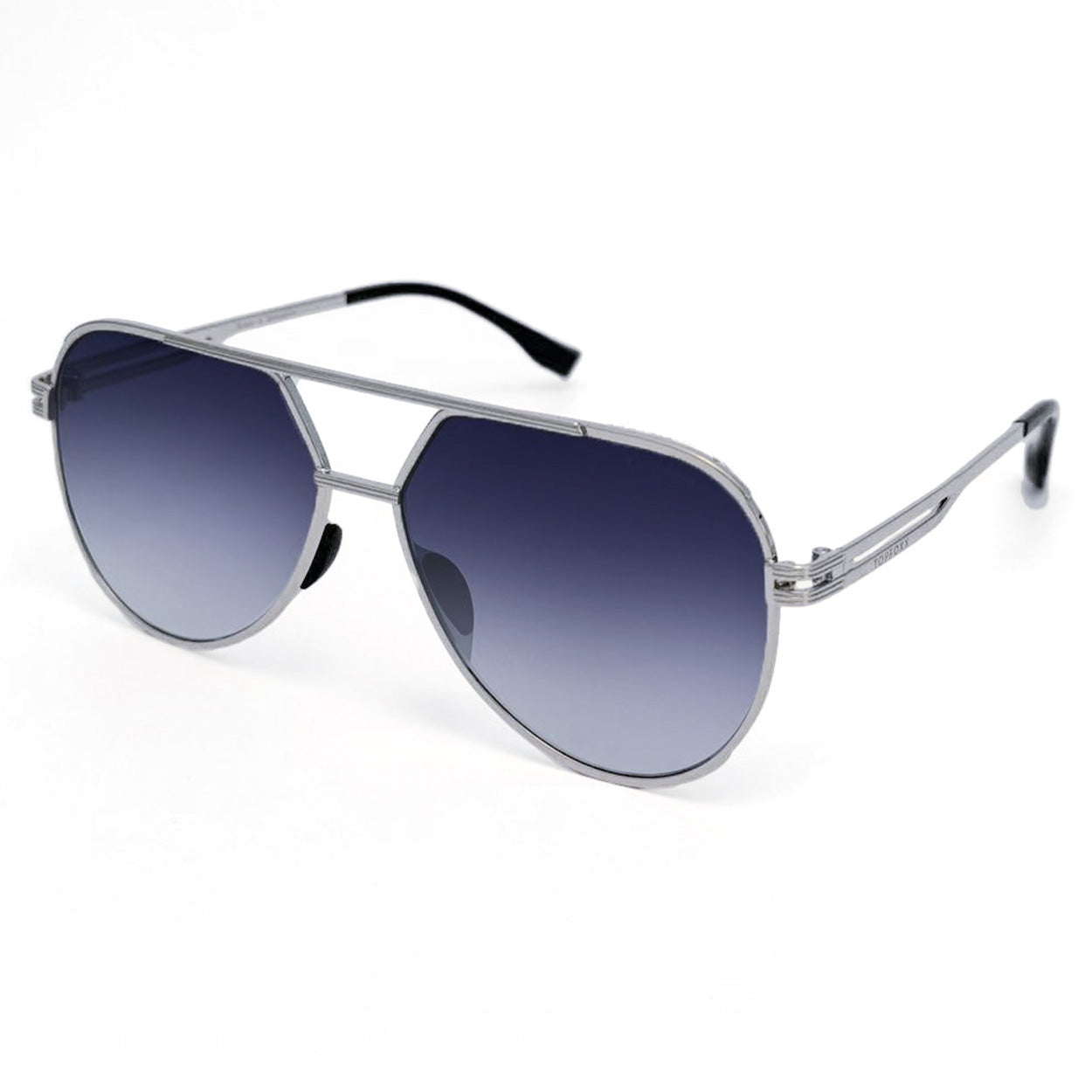 Untangled x Emily Tangle-Free Faded Blue Aviator Sunglasses for Women - Polarized UV Protection - Perfect for Driving, Beach & Outdoor Activities