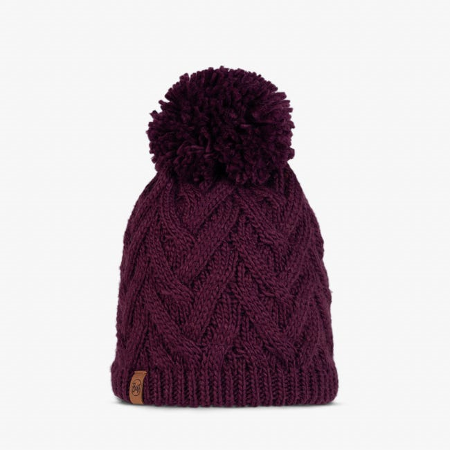 BUFF Knit Hat Caryn Dahlia - Warm Winter Beanie for Women & Men - Soft Stretchy Fleece Lined Skull Cap - Perfect for Skiing, Hiking, and Outdoor Activities