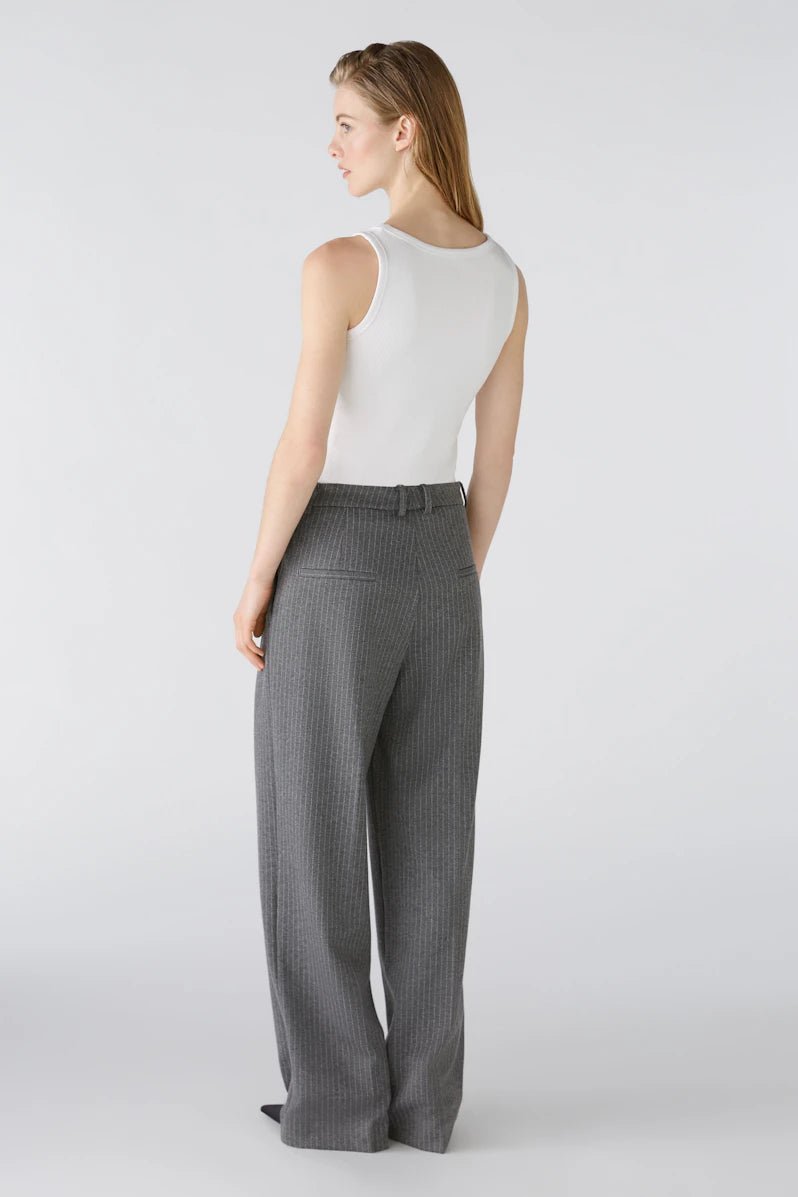 88775 Grey Pin Stripes Trouser - Classic Men's Business Casual Pants for Office Work & Formal Occasions