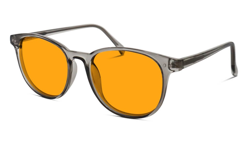 Blue Light Blocking Glasses for Sleep & Eye Strain Relief - SunDown Billie Blue Pearl Grey - Perfect for Nighttime Use, Gaming & Computer Work