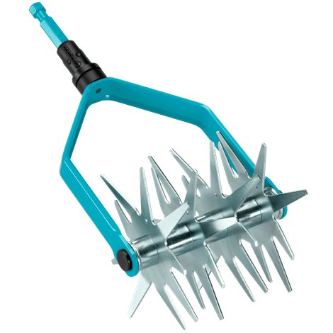 Gardena Combisystem Star Tiller - Heavy Duty Garden Cultivator for Soil Aeration & Weed Control | Perfect for Home Gardening, Landscaping & Small Farm Use