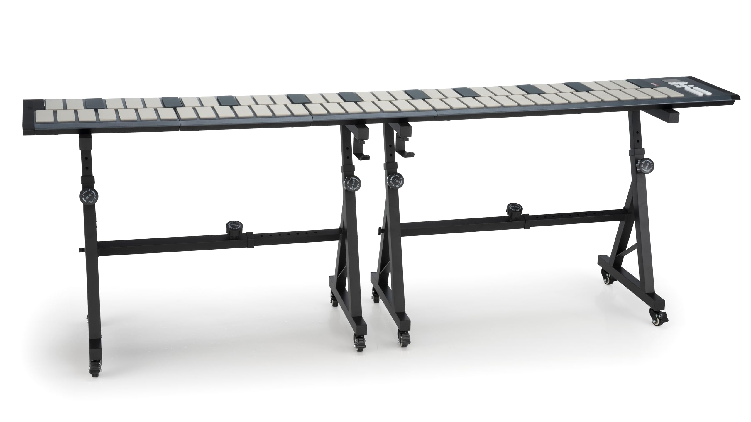 Premium Pearl Keyboard and Controller Stand with Wheels & Headphone Hook - Durable Gaming Accessory Organizer for PC, PS5, Xbox - Perfect for Gaming Setups, Streaming Stations & Office Desks