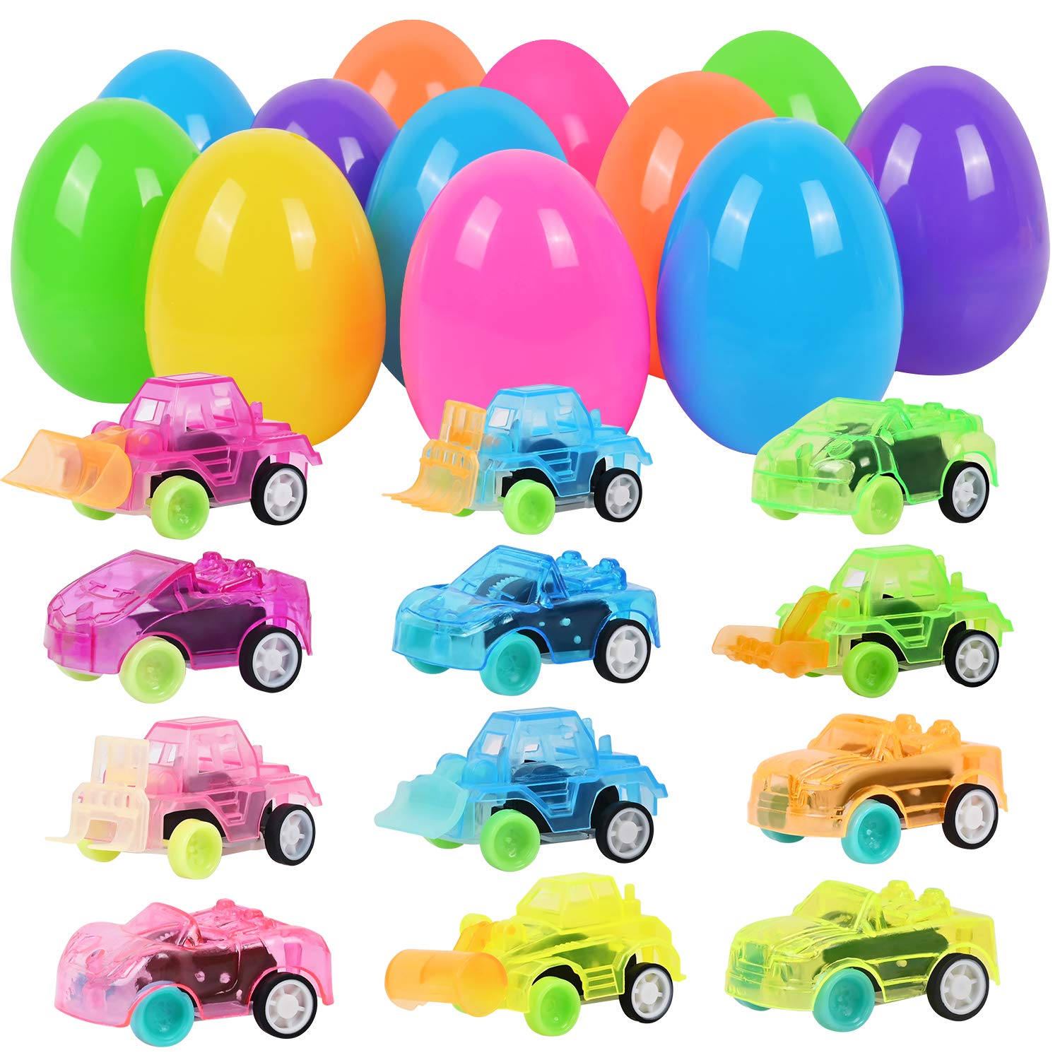 Viposoon Easter Basket for Toddlers - Prefilled Easter Eggs & Toys for Kids Ages 1-5 - Perfect Easter Gifts for Boys & Girls - Great for Easter Egg Hunts, Birthday Stocking Stuffers & Holiday Party Favors