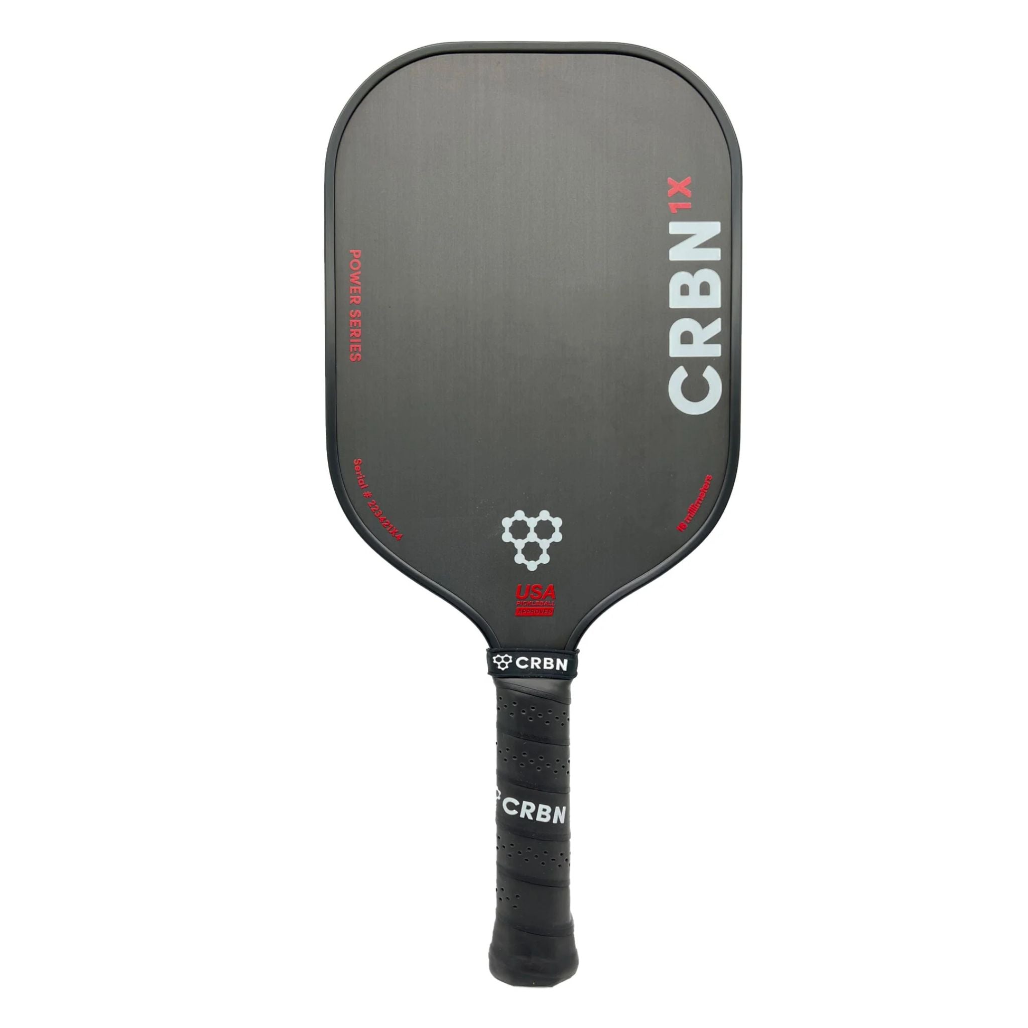 CRBN 1X Power Series Elongated Pickleball Paddle - 16mm Carbon Fiber Surface for Enhanced Spin & Control - Perfect for Competitive Play & Tournament Use