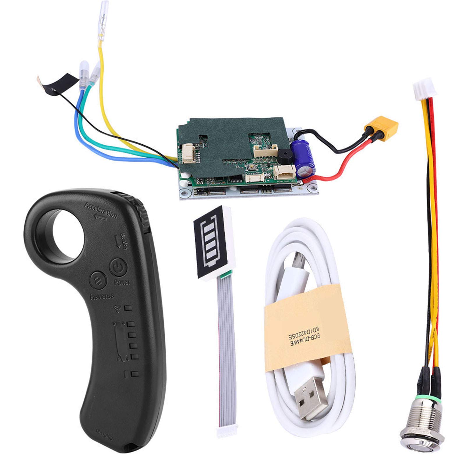 Focket 36V Electric Skateboard ESC Kit - Single Motor Controller with Remote for DIY Electric Longboard & Scooter - Perfect for Commuting, Campus Travel & Outdoor Adventures