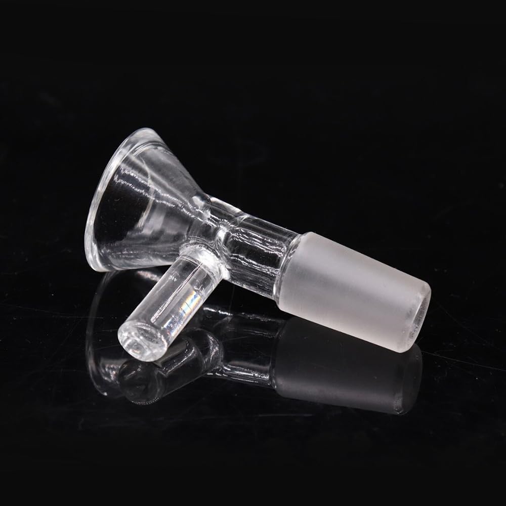 8PCS Glass Funnel Set - 14mm Small Glass Funnels with 2 Cleaning Brushes, Handled Kitchen Mini Funnel for Liquids, Oils & Spices | Ideal for Home Kitchen, Lab Experiments, DIY Projects & Essential Oil Bottling