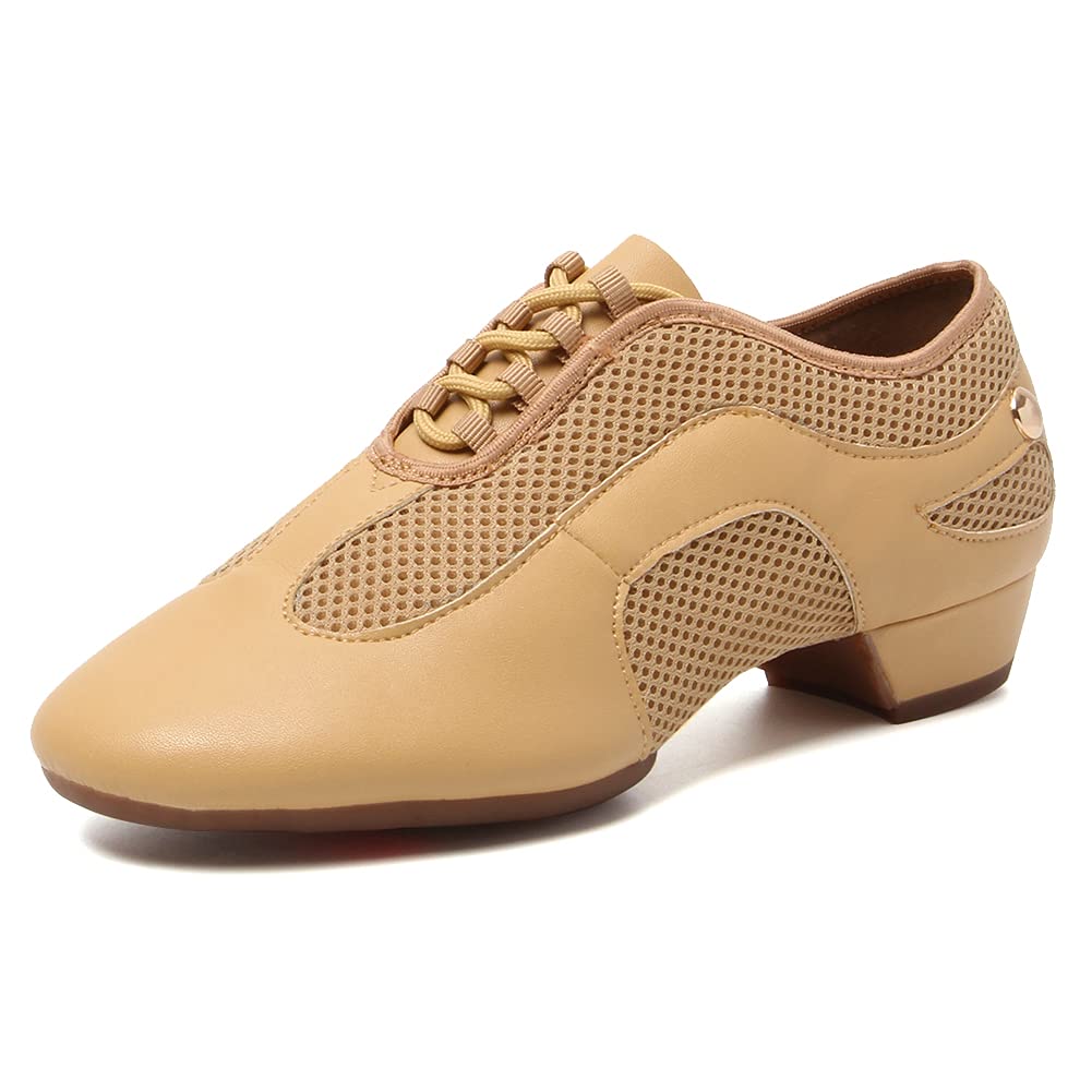VCIXXVCE Women's Latin Dance Shoes - Closed Toe Ballroom Salsa Practice & Performance Shoes, Breathable Modern Design, Model 709, Ideal for Dance Classes, Competitions & Social Events