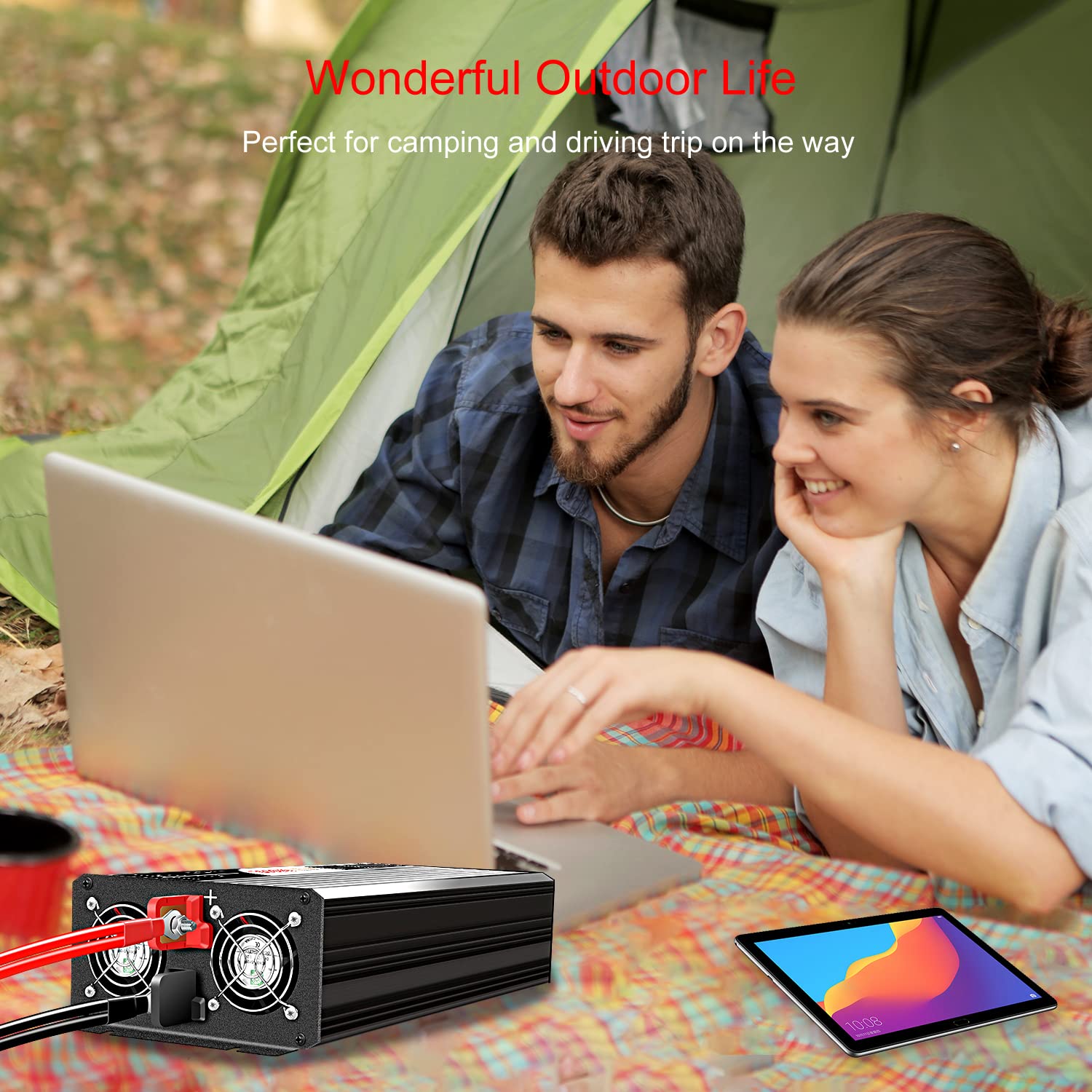 2000W Pure Sine Wave Power Inverter DC 36V to AC 120V 60Hz Solar Converter for Home, RV & Car Use - DC Input 30V-45V - Perfect for Solar Systems, Camping & Emergency Power Backup