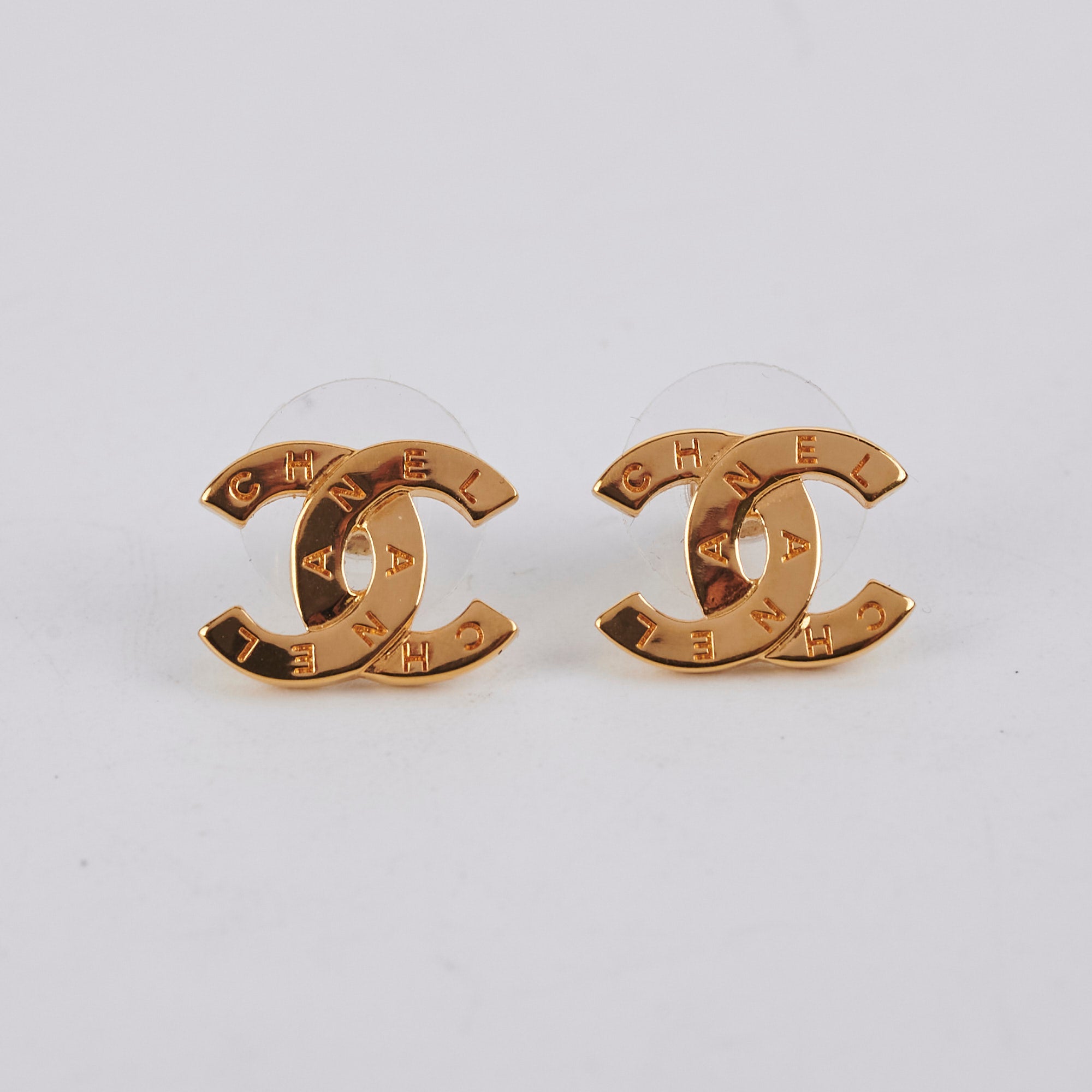 Chanel CC Logo Gold Stud Earrings - Fashion Jewelry for Women | Perfect for Parties, Weddings & Everyday Elegance