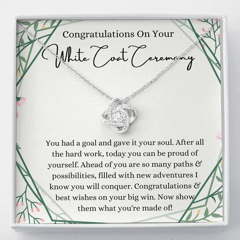 Personalized Love Knot Jewelry Gift for Medical School Graduation, White Coat Ceremony & New Doctors - Perfect Doctor Graduation Gift, Residency Gift & Medical Student Keepsake (Great for Clinical Rotations & Professional Milestones)