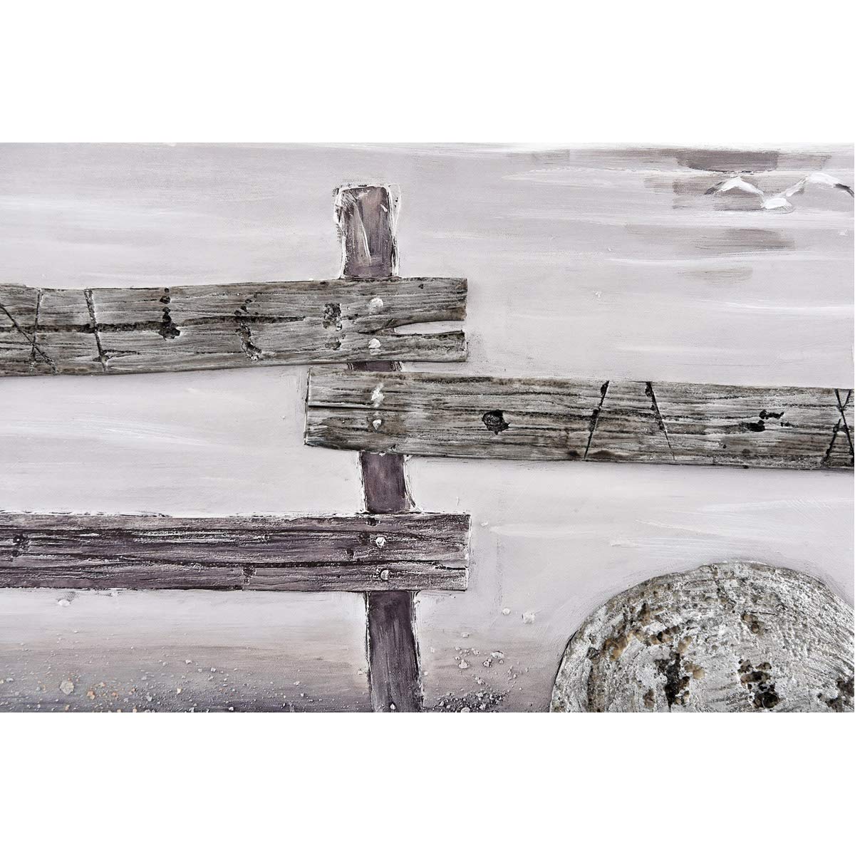 Rogue Décor Gray Wall Art - Modern Abstract Canvas Painting for Living Room, Bedroom & Office Decor