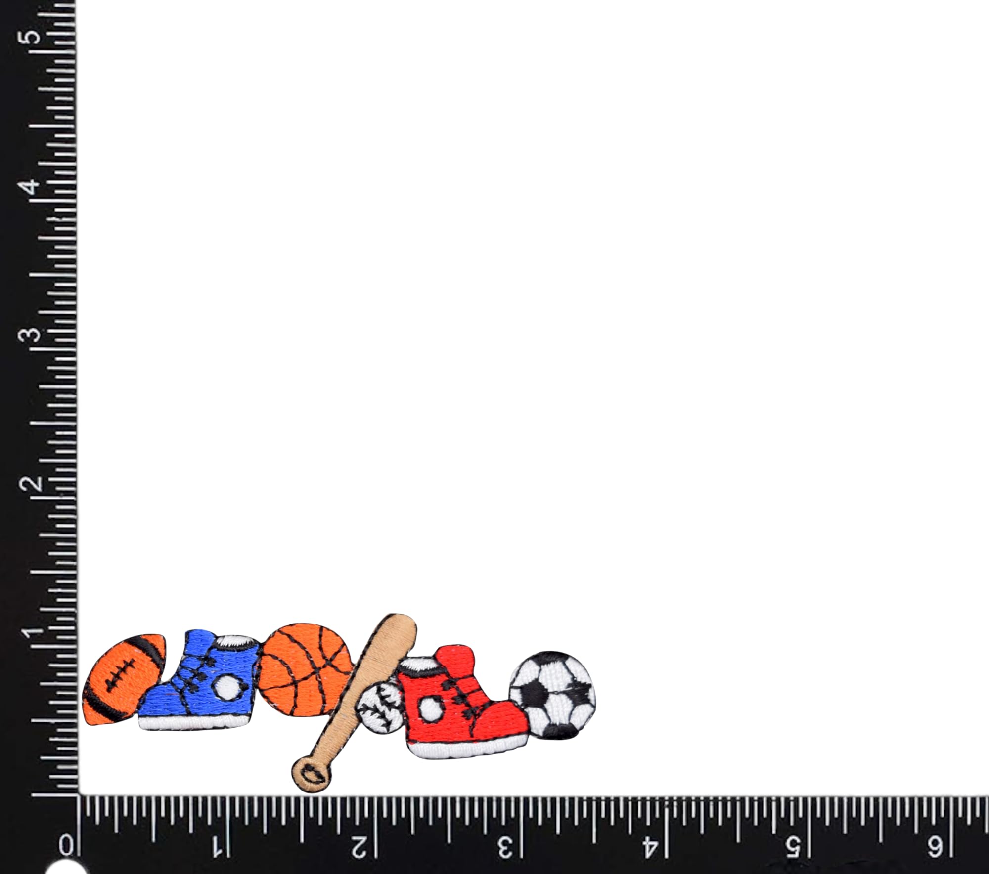 Sports Balls Iron-On Patches - Football, Basketball, Baseball & Soccer Embroidered Appliques for DIY Customization | Perfect for Jerseys, Bags & Team Uniforms