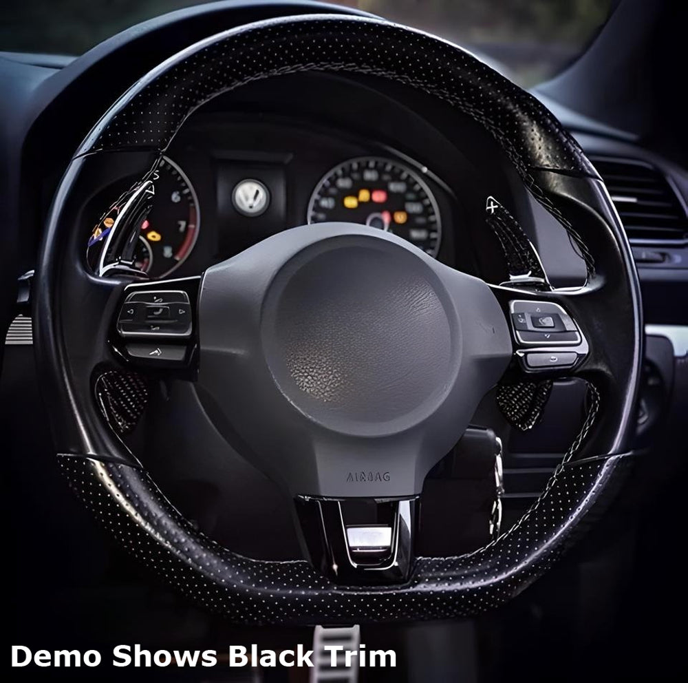 Carbon Fiber Twill Weave Steering Wheel Paddle Shifters for VW MK6 Golf GTI & Jetta - Upgrade Your Driving Experience (Racing, Track Days, Performance Driving)