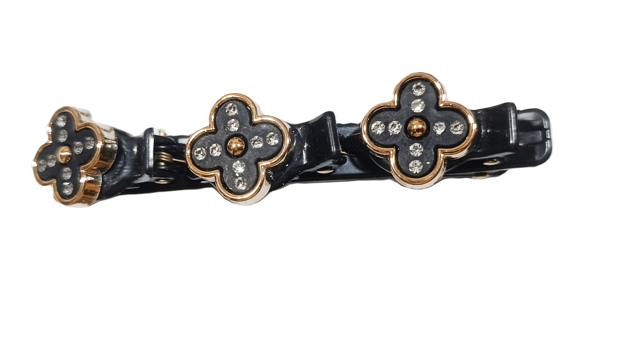 Stylish Black Hair Clips for Women - 2 Pack Fashion Hair Accessories for Ponytails, Updos & Everyday Hairstyles