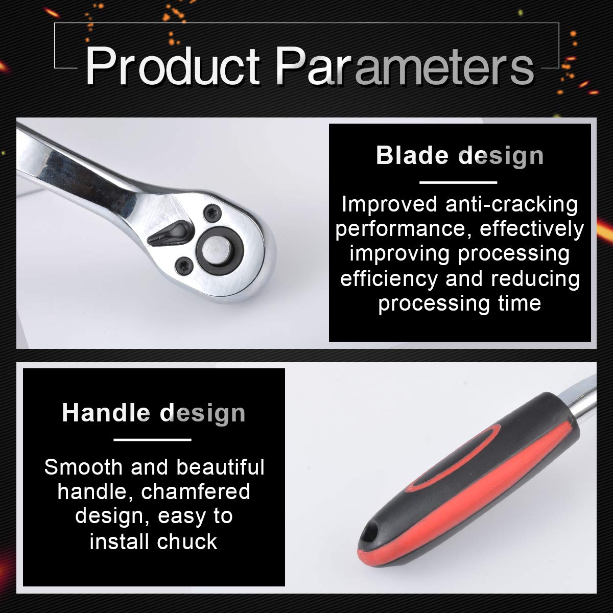 KATUR 72-Tooth Extendable Telescopic Ratchet Wrench - 1/4 Inch Quick Release Composite Offset Socket Wrench with 157mm Long Handle - Perfect for Automotive Repair, DIY Projects & Tight Spaces